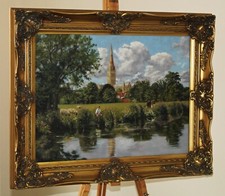 STEPHEN PARK (b.1953 ) Original Oil Painting of Salisbury Cathedral, Wiltshire