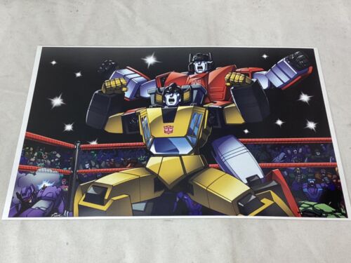 G1 Transformers Sunstreaker & Sideswipe Tagteam Wrestling Ring Poster 11x17 - Picture 2 of 2