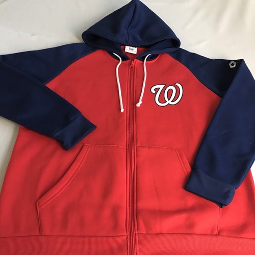MLB Washington Nationals Nats Full Zip Hoodie Sweatshirt SGA Penfed Sz Large