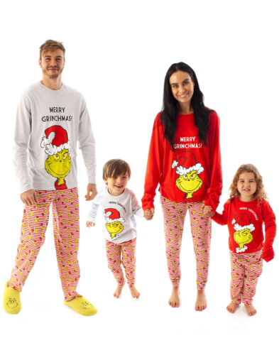 The Grinch Christmas Pyjamas Family Passende PJ-Sets für Männer, Frauen & Kinder - Bild 1 von 7