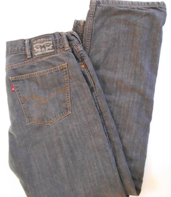 Levis Black Label 505 37 X 32 Faded Dark Gray JEANS Straight COTTON