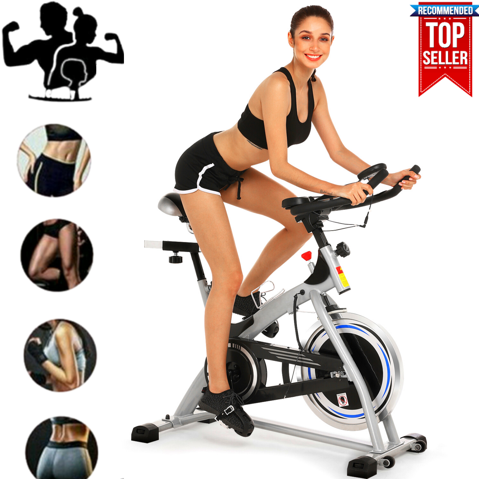 HEKA Exercise Bike Indoor Cycling Stationary Bicycle Cardio Fitness Workout Hot+