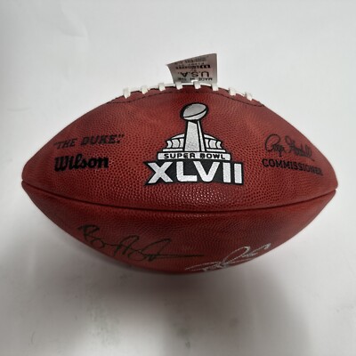 Signed Super Bowl XLVII Wilson Official Game Football 49ers vs