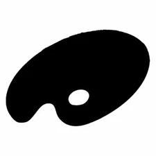 9”W Painters Palette Black Acrylic Oil Paint DIY Arts and Crafts Art Supplies 