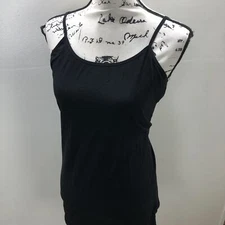 ACTIVE BASIC Spaghetti Strap Stretch Black Tank Top Women's Plus Size 3XL