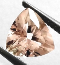 MORGANITE 4 MM TRILLION CUT SOFT PEACH COLOR ALL NATURAL VVS