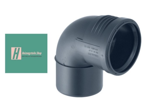Geberit Silent-PP Bogen DN 90 ø 90 mm 390.424.14.1 87,5° NEU - Bild 3 von 5