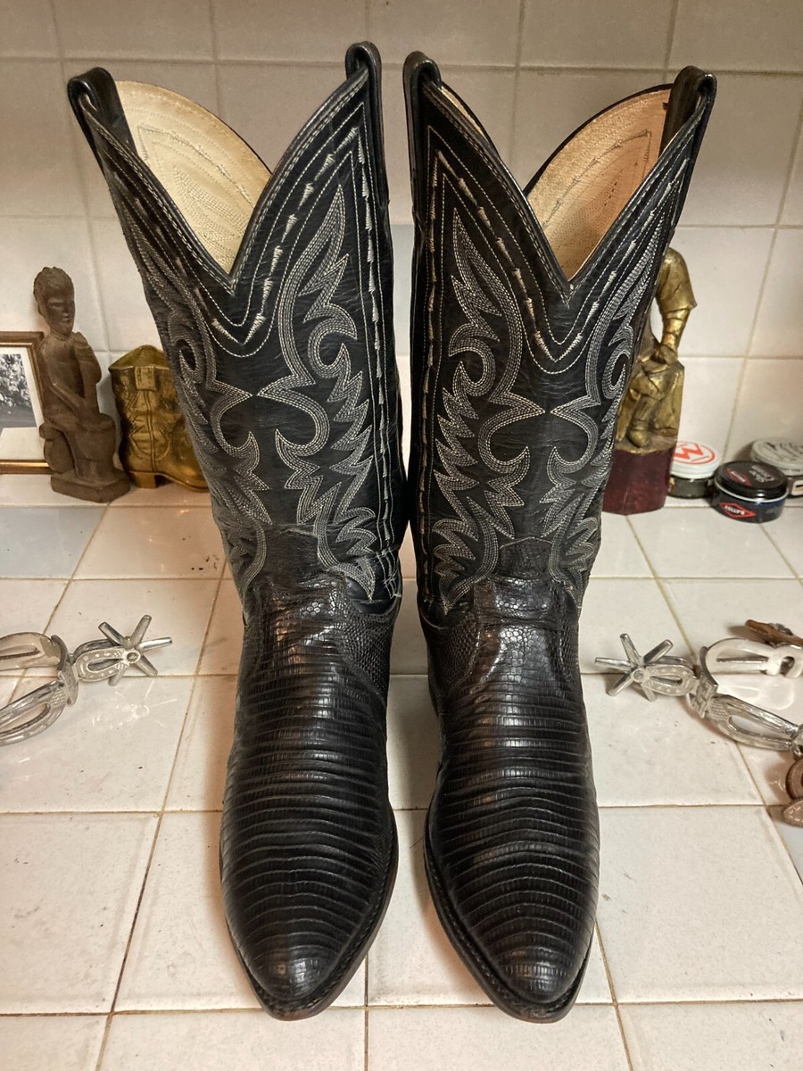 DAN POST Vintage Punchy RANCH HAND RODEO DANCE TEJU LIZARD  display picture 1