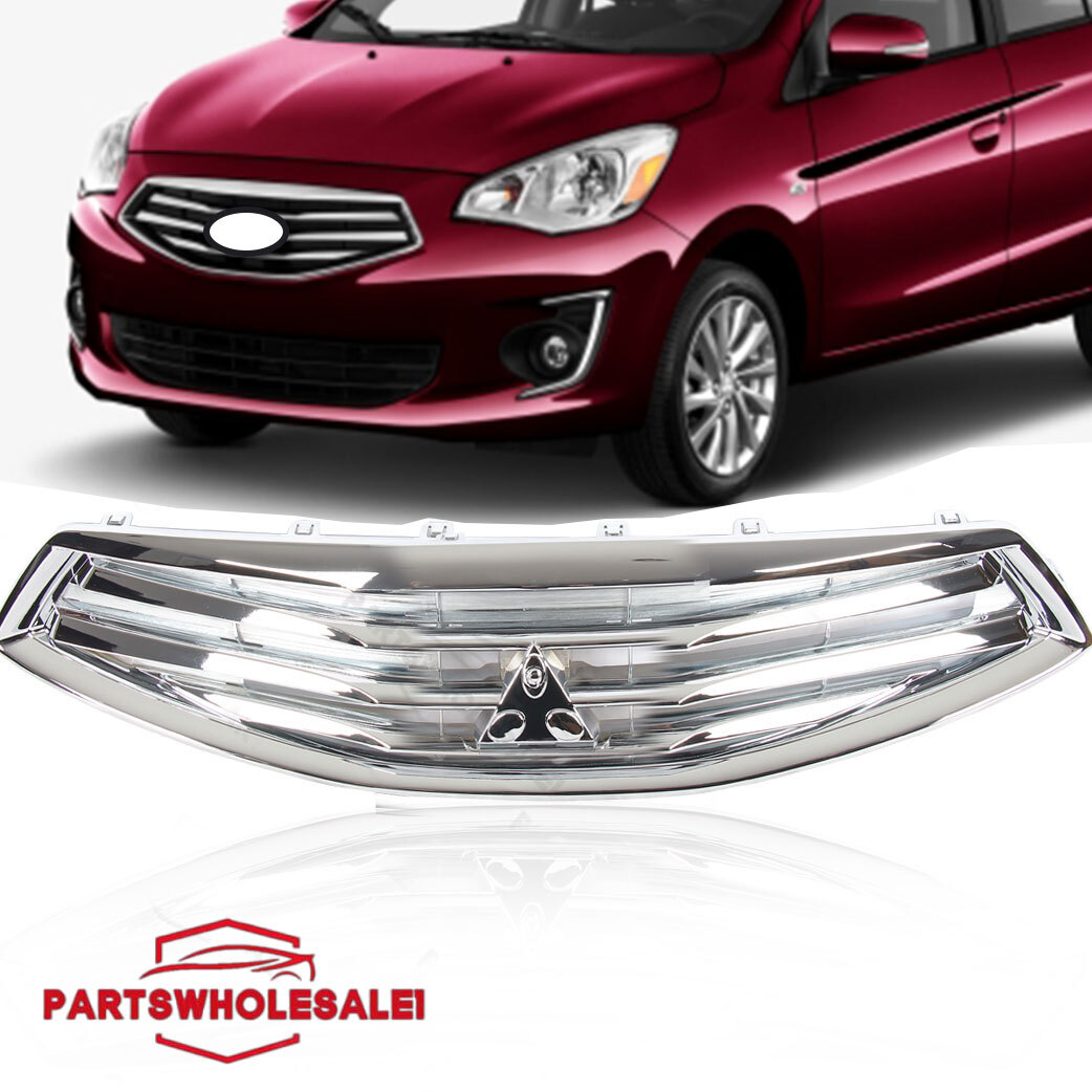 Front Upper Grille Chrome For 2017-2020 Mitsubishi Mirage Sedan G4