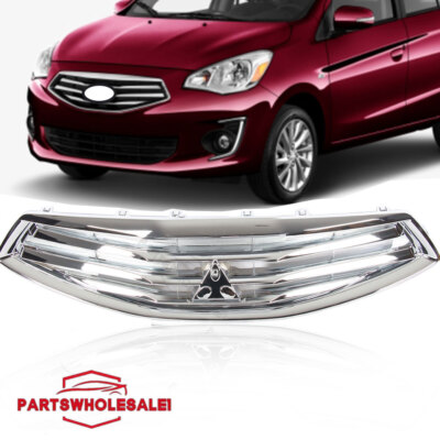 Front Upper Grille Chrome For 2017-2020 Mitsubishi Mirage Sedan G4