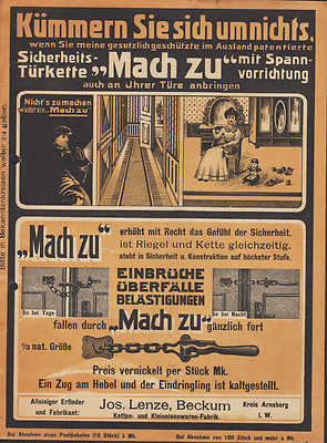 BECKUM, Prospekt 1920, Jos. Lenze Ketten-Kleineisenwaren-Fabrik Mach zu
