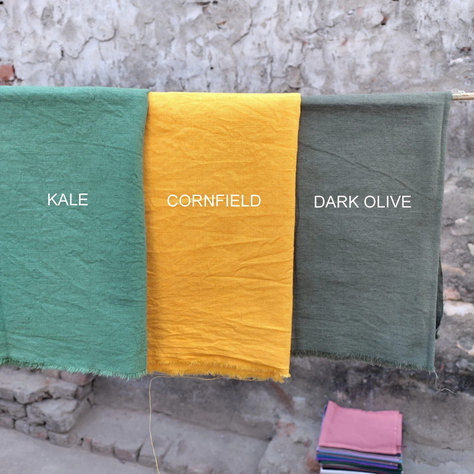 OFF WHITE Tessuto Lino Guscio d'Uovo da Giardino Materiale Morbido per Cucito Abbigliamento e Decorazione