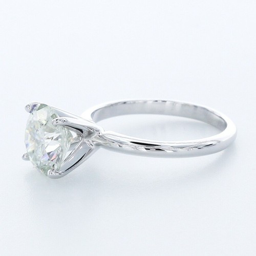 Anillo solitario clásico de oro de 14 quilates corte redondo H/SI2 diamante natural certificado 2,0 quilates - Imagen 3 de 7