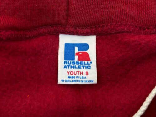 vintage russell athletic zip hoodie sweatshirt youth size S deadstock NWT 80s - Picture 5 of 8