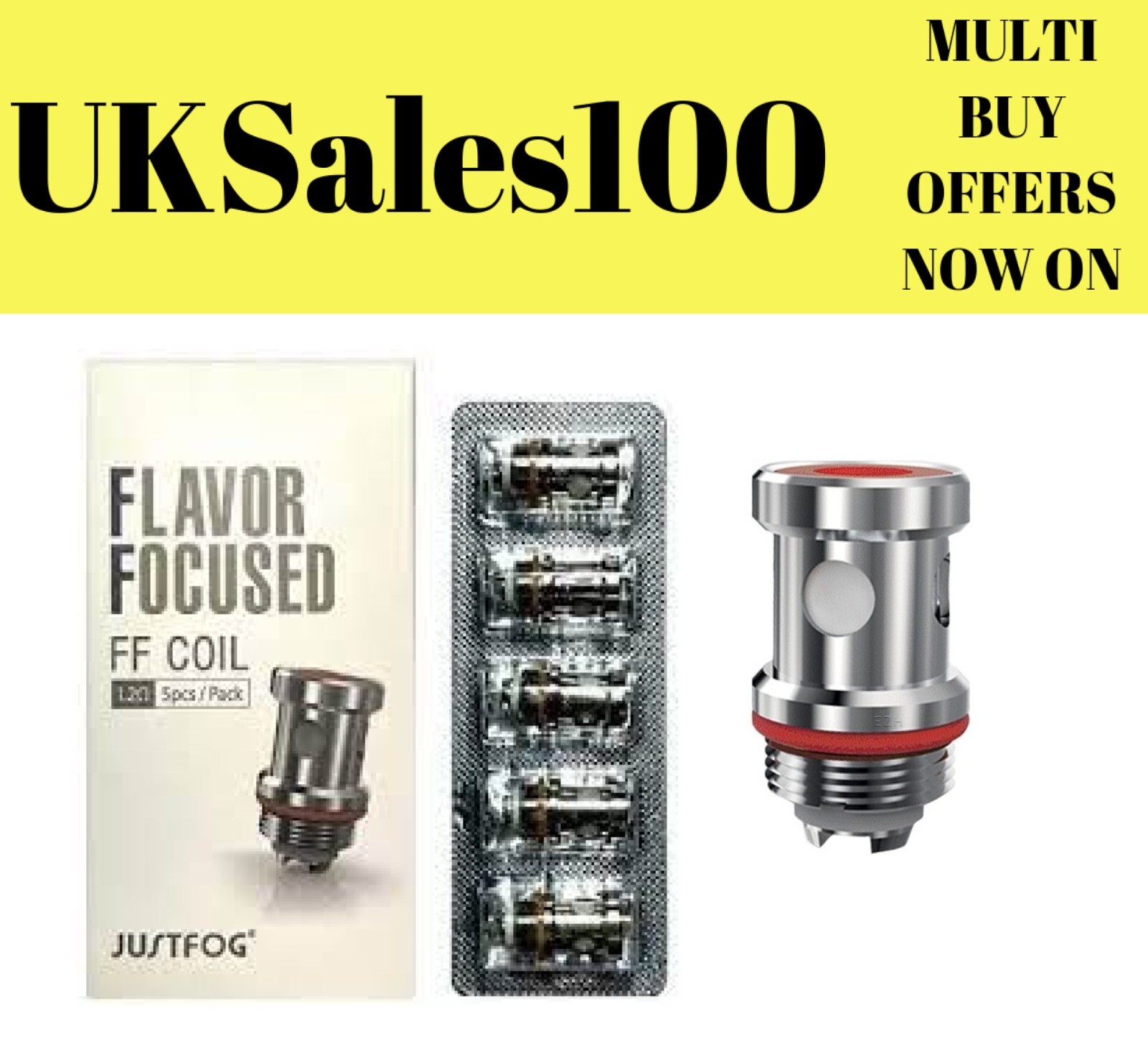 JUSTFOG Q16FF COILS 1.2Ohm FF Coils Genuine UKSeller / Stock