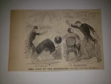 P. G. T. Beauregard General Ormsby M. Mitchel Civil War 1862 Cartoon Sketch