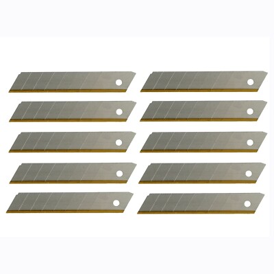 Gold TIN Abbrechklingen 18 mm Premium Titan-/Nitrit-Beschichtung im Spender