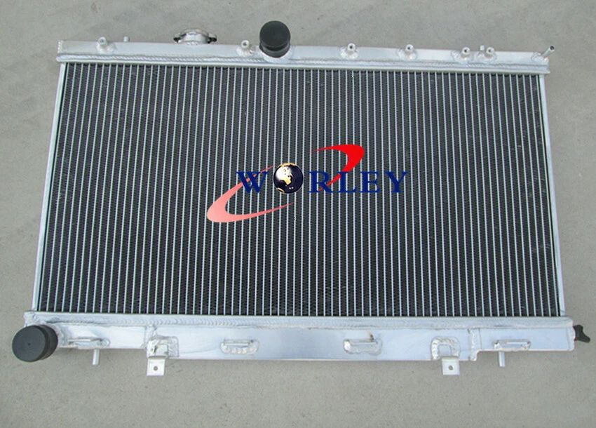 Radiador de alumínio 44mm + ventiladores para Subaru Impreza Wrx STI GDB GDA GD GG 2002-2007 - Imagem 4 de 4