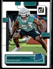 2022 Panini Donruss Channing Tindall Rated Rookie RC #392 Miami Dolphins