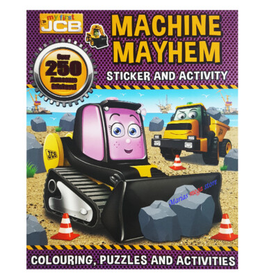 CHILDRENS MACHINE MAYHEM STICKER AND ACTIVITY BOOK - COLOURING AND PUZZLES -KIDS