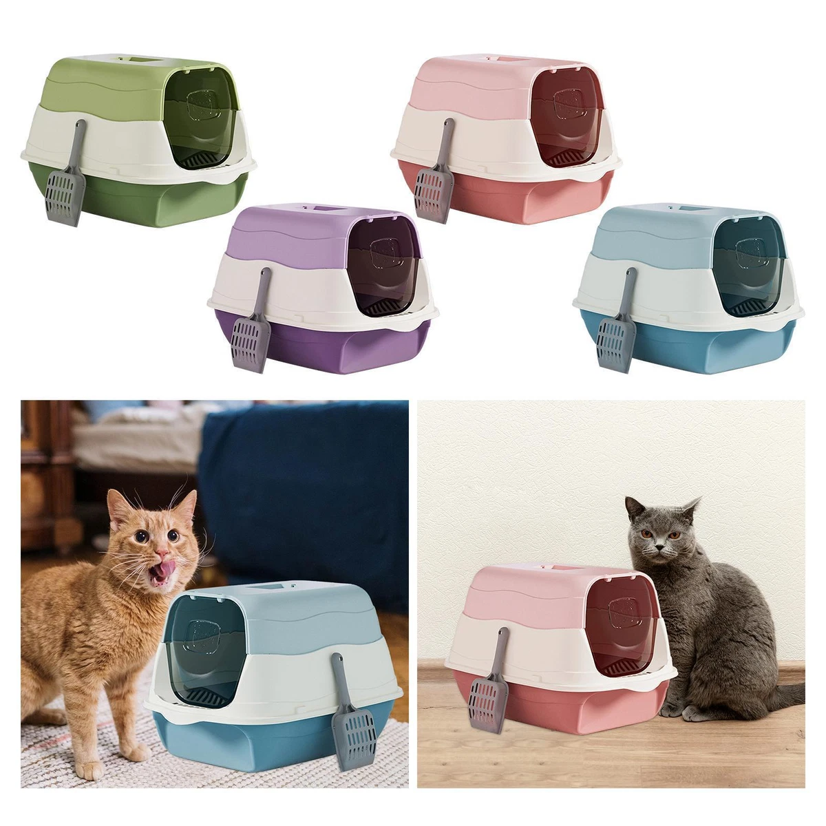 Litter box top with lid