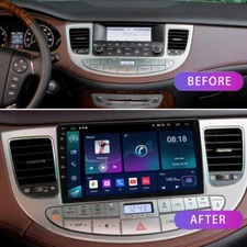 For 2009-2014 Hyundai Genesis Sedan Carplay Android 14 Car Stereo Radio GPS