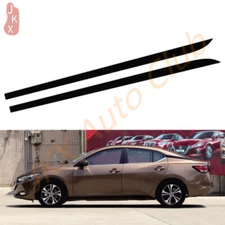 Carbon Fiber Side Skirt Stickers Decal Stripe Trim For Nissan Sentra 2020-2022