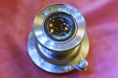 RARE- E. Leitz, N.Y.,Wollensak Velostigmat Leica 50mm f/3.5 lens, factory coated