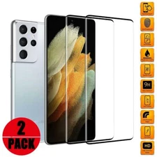 2-Pack HD Tempered Glass Film Screen Protector For Samsung Galaxy S21 S21+ Ultra