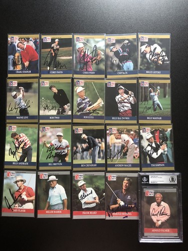 Complete Signed 1990 Pro Set Golf With 100 Signed Cards Nicklaus Palmer Stewart - Picture 9 of 10