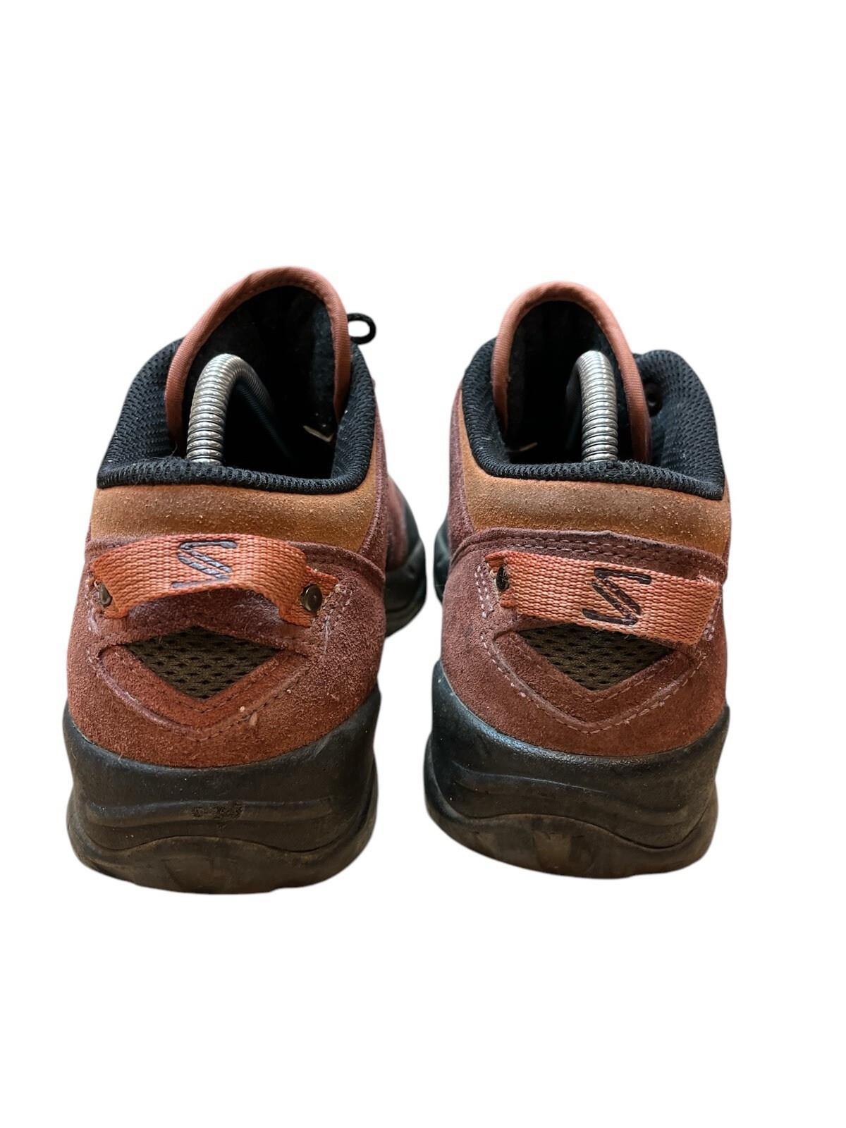 Scarpe da trekking vintage Salomon 1999 Exentric stringate scamosciate outdoor rosso talpa 10