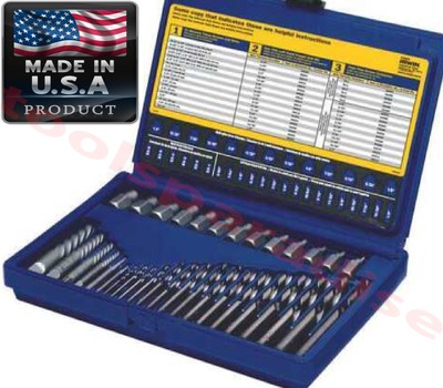 35p Cobalt Drill Bit & Stripped Broken Screw Remover Multi-Spline Extractor Set