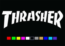 Thrasher Vinyl Decal Die Cut Sticker Skate Skateboard Skateboarder Thrasher Vinyl Decal Die Cut Sticker Skate Skateboard Skateboarder