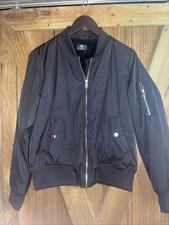 Bomber Jacket F & F Black Bomber Womens Jacket Size 8 Uk 12 Lined Fur