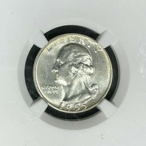 1955-D WASHINGTON SILVER QUARTER ~ NGC - MS 65 ~BEAUTIFUL COIN~ REF# 95-068