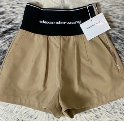 パンツ ALEXANDER WANG Logo Waste Safari Shorts ALEXANDER WANG LOGO ELASTIC SAFARI SHORTS, SZ 2 CHINO | eBay