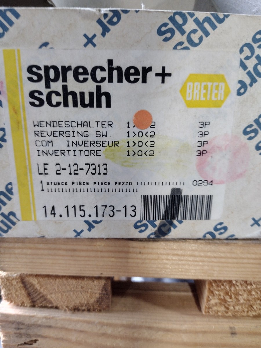 LE3-20-1753 SPRECHER-SCHUH SWITCH BODY new in box | eBay