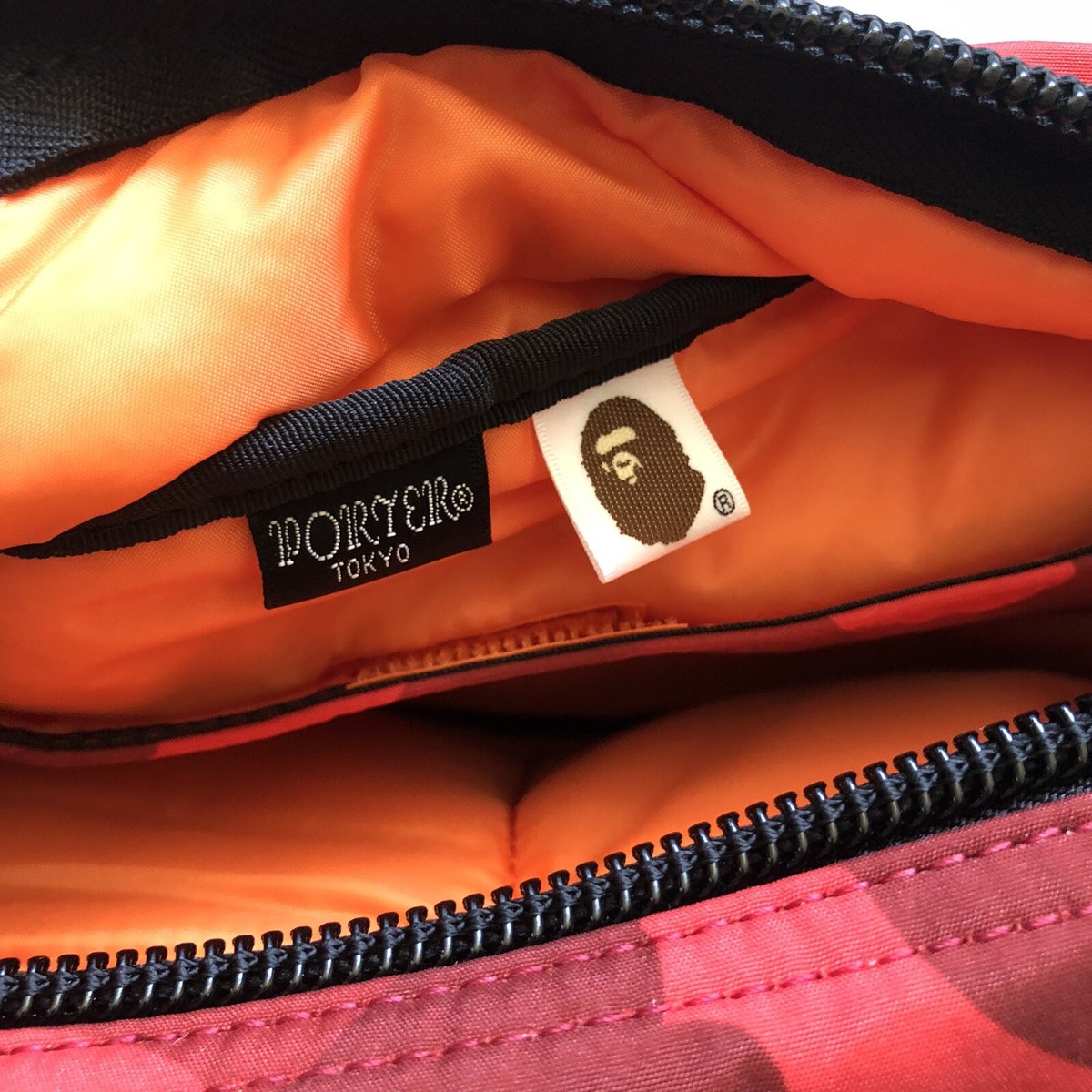 A Bathing Ape BAPE X Porter RED Camo waist bag BRAND NEW 100 A Bathing Ape BAPE X Porter RED Camo waist bag BRAND NEW 100