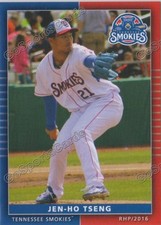 2016 Tennessee Smokies Jen Ho Tseng RC Rookie Chicago Cubs Taiwan