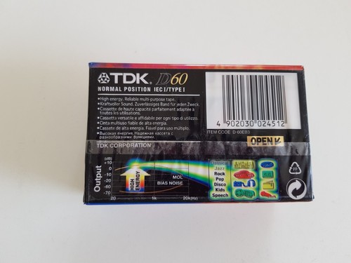 🎧 Lot 3 Cassettes audio VIERGES TDK D60 - IEC I / Type I - NEUVES 🎧 - Photo 4/5