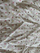 Dwell Studio Crisp Fitted Crib Sheet Cream with Multi-colored Ditsy Dots EUC