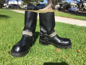 studded motorcycle boots