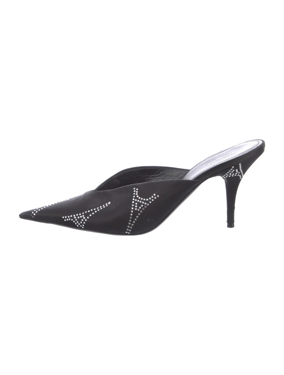 靴 BALENCIAGA KNIFE SLINGBACK SATIN MULE Balenciaga Knife Slingback Satin Mules in Pink | Lyst