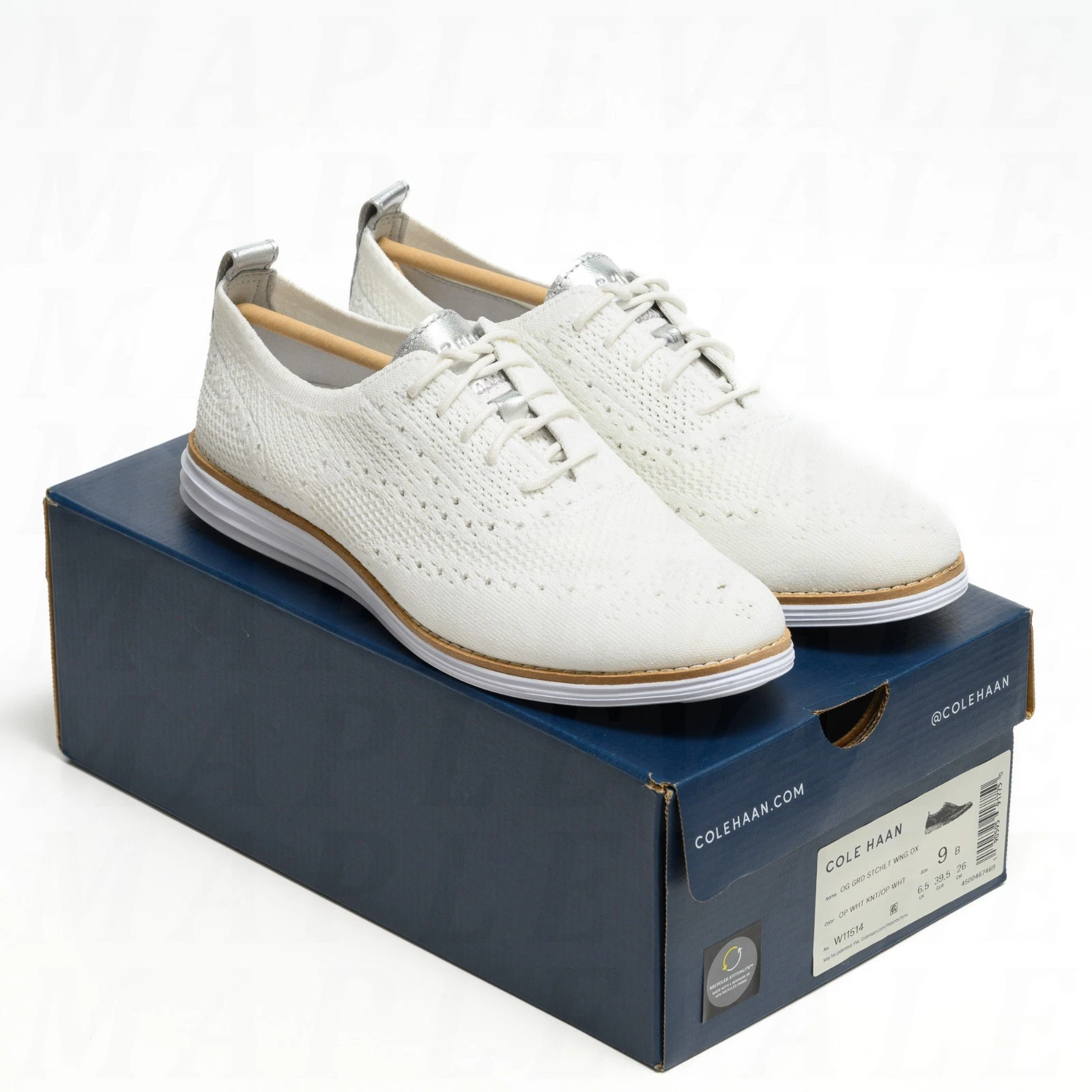 Cole Haan Original Grand Stitchlite Women's Sz 9B Wingtip Oxford Shoes White NEW