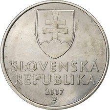 [#1029508] Slowakei, 5 Koruna, 2007, Kremnica, Nickel plated steel, VZ, KM:14