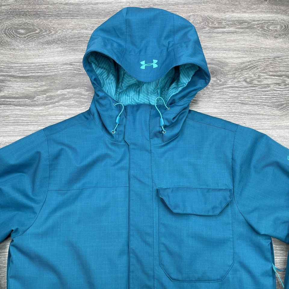 Under Armour Storm Jacket Mens Small Blue ColdGear Infrared PrimaLoft Skiing - Image 2 of 4
