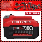 8.0Ah For Craftsman V20 20 Volt MAX Lithium Battery CMCB204 CMCB202 CMCB201 New
