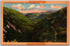 Vintage Crawford Notch White Mountains NH Linen Postcard from 1952