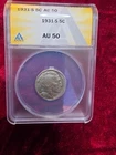 1931-S BUFFALO NICKEL AU50 ANACS