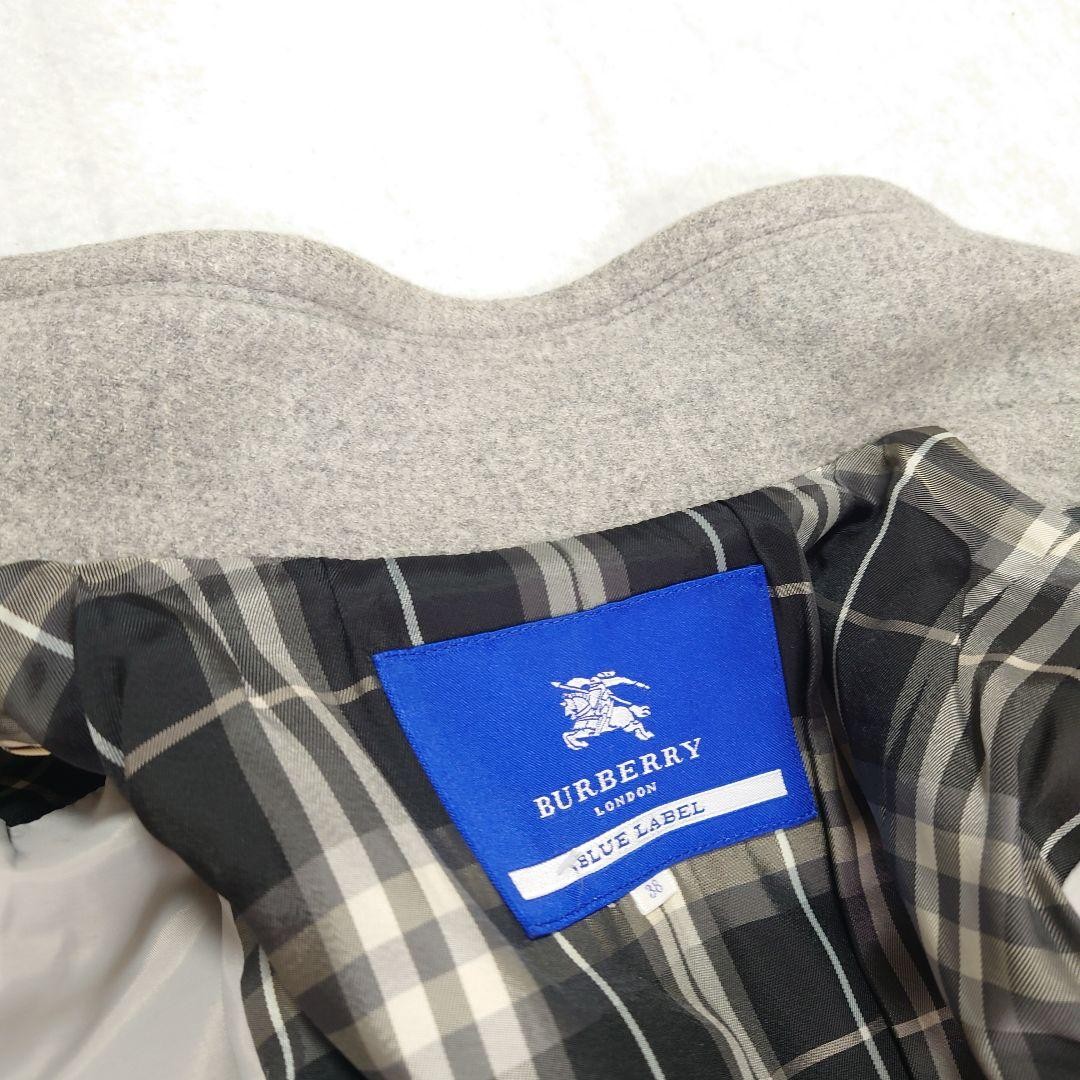 BURBERRY BLUE LABEL Nova Check Trench Coat Women Size 38 Gray From Japan thumbnail 16